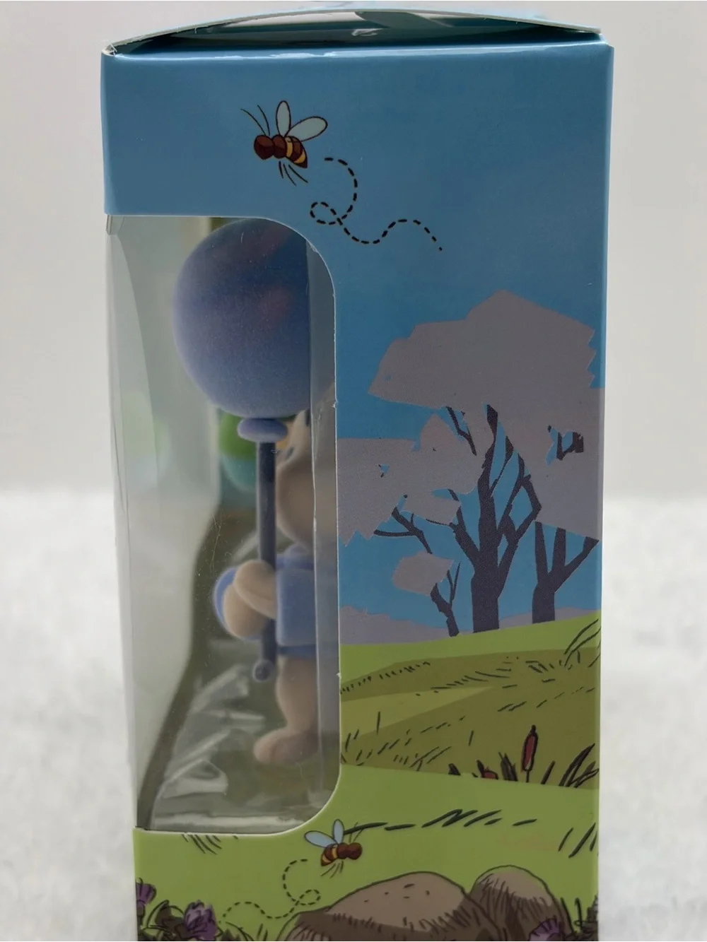 Disney Winnie the Pooh & Roo Flocked Figures Set With Pot New